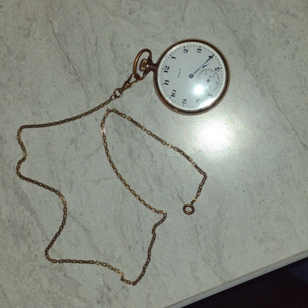 Elgin antique gold pocket watch 1919
